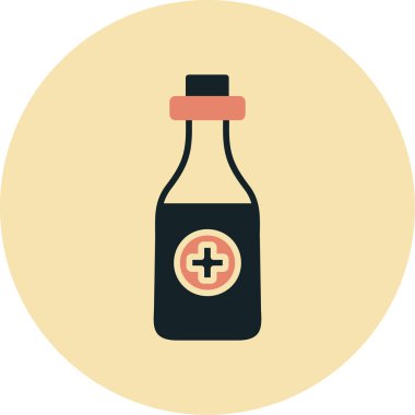 Şişe. Web simgesi basit illüstrasyon