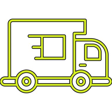 Kamyon. Web simgesi basit illüstrasyon