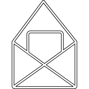 Zarf posta izole simgesi