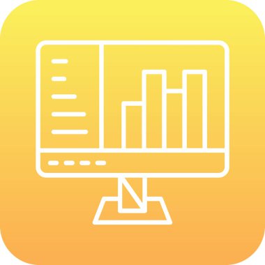analitik grafik ikon vektör illüstrasyonu