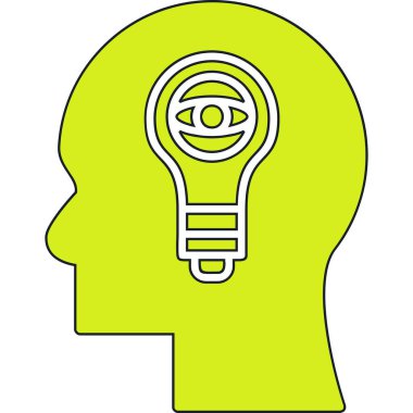 Fikir simgesi vektör illüstrasyonu