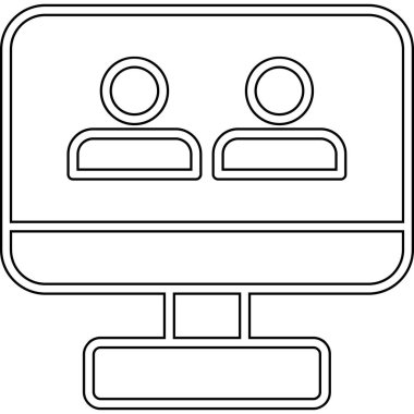 Video kamera ikonu ana hatlı vektör. video kamera