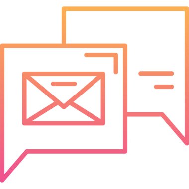 Mesaj var. Web simgesi basit illüstrasyon