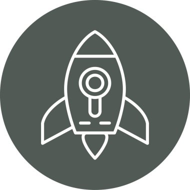 roket ikonu vektör illüstrasyonu