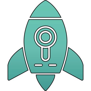 roket ikonu vektör illüstrasyonu