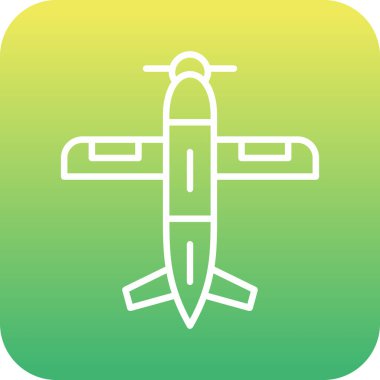 Moda tarzında izole edilmiş uçak simgesi