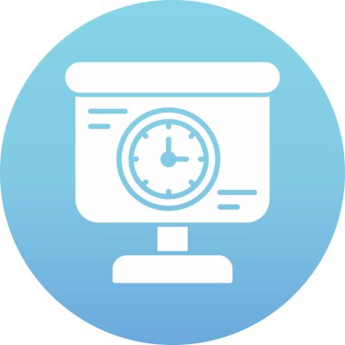 bilgisayar izleyici vektör simgesi modern basit illüstrasyon