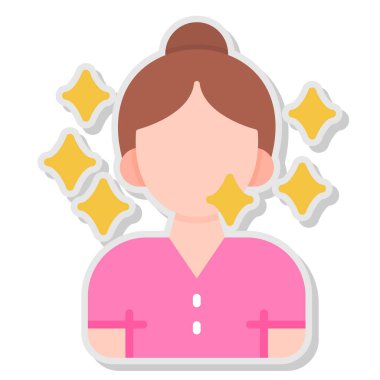 Saç stili tasarımlı kız avatarı