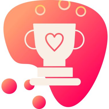 Bardak. Web simgesi basit illüstrasyon