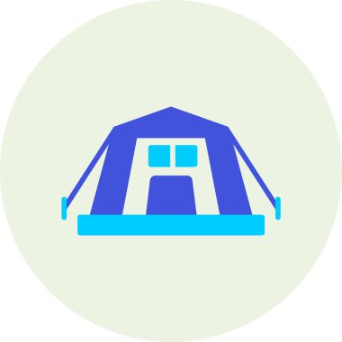Çadır. Web simgesi basit illüstrasyon