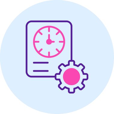 Zaman doldu. Web simgesi basit illüstrasyon.