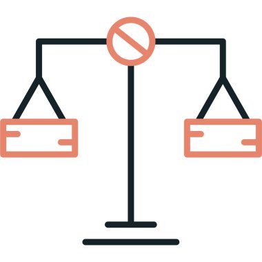 vektör ince çizgi simgesini dengele