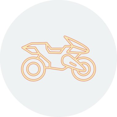 motosiklet simgesi vektör illüstrasyonu
