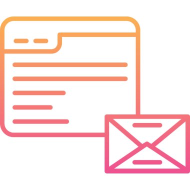 E- posta simgesinin vektör illüstrasyonu