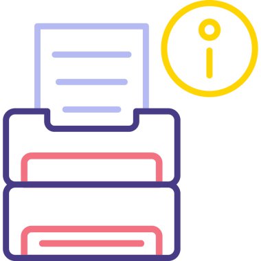 Bir belge simgesinin vektör illüstrasyonu