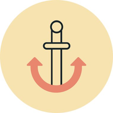 Anchor ağ simgesi. Basit tasarım. vektör illüstrasyonu