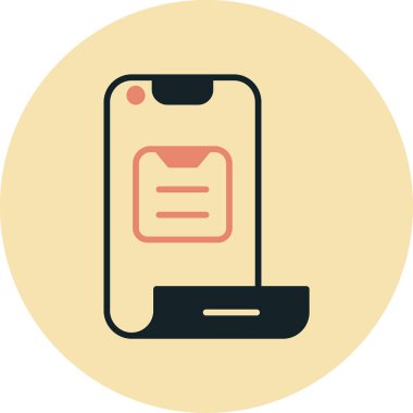 Modern telefon simgesinin vektör illüstrasyonu