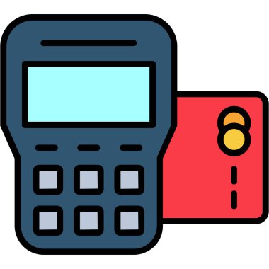 Banka kredi kartı simgesi - taslak biçimi