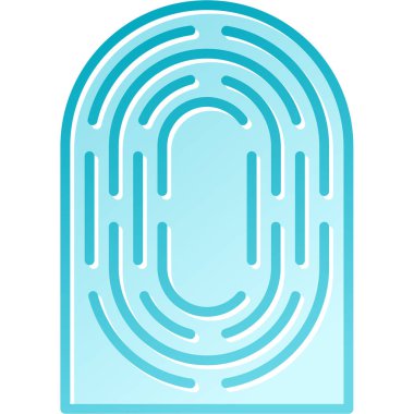 parmak izi ikonu. Parmak izi taraması. vektör illüstrasyonu