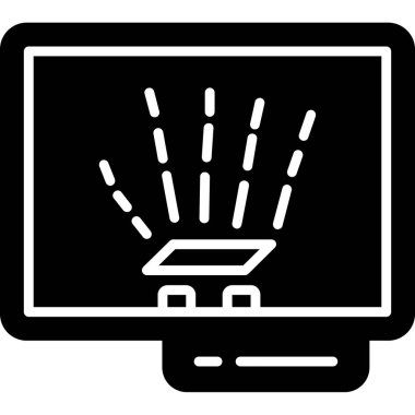 dokunmatik ekran kabartma düz simgesi