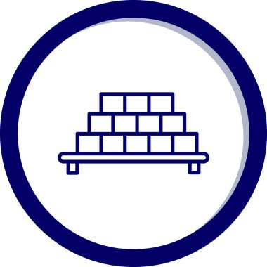 Depo. Web simgesi basit illüstrasyon