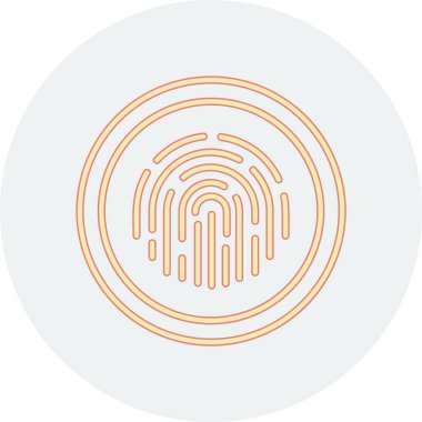 parmak izi ikonu vektör illüstrasyonu