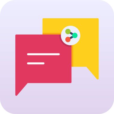 Sohbet mesajı vektör illüstrasyonu