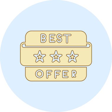 En iyi teklif etmek vektör simgesi