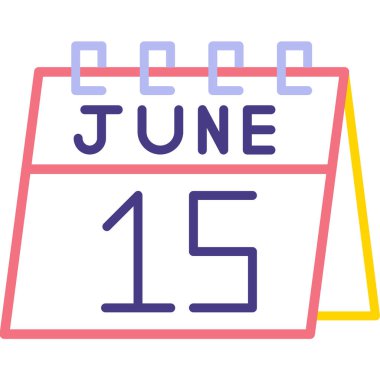 Takvim simgesinin vektör illüstrasyonu