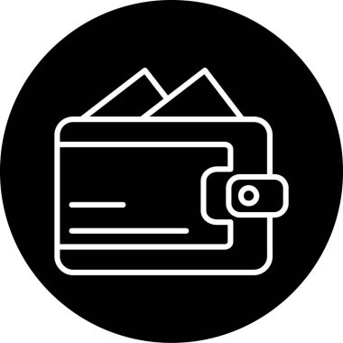 M-cüzdan simgesi. M-cüzdan vektör simgesi web için basit örnek