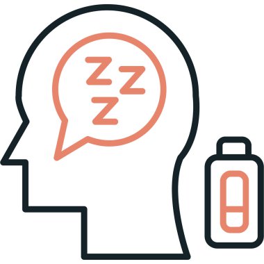 Beyin simgesi, vektör illüstrasyonu