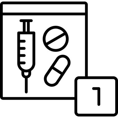 İlaç ve sağlık simgesinin vektör illüstrasyonu
