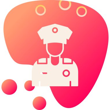 Kalp ikonu olan bir kadının vektör çizimi