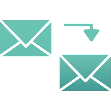 E- posta simgesi vektör illüstrasyon tasarımı içeren zarf e- posta