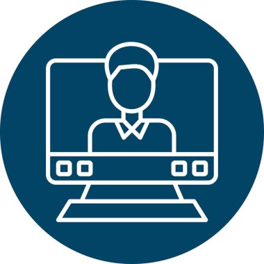 Dizüstü bilgisayar simgesi vektör çizimi