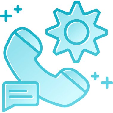 Destek çağır. Basit tasarım vektörü illüstrasyonu