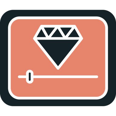 Elmas simgesi, vektör illüstrasyonu