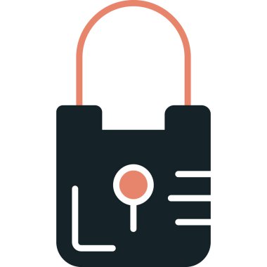 asma kilit ikon vektör çizimi