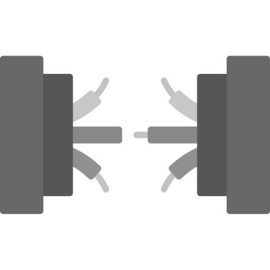 Spor salonu ikonu. Beyaz arkaplanda izole edilmiş web için spor salonu çanları vektör simgelerinin düz çizimi