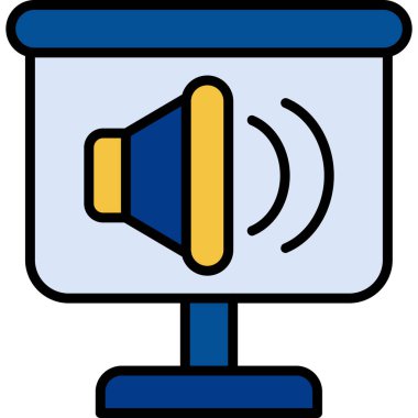 hoparlör vektör illüstrasyonu