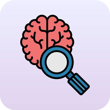 Büyüteç ikonlu beyin