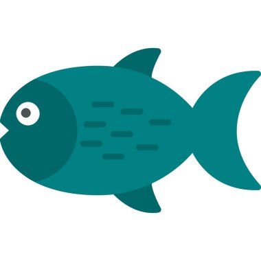 balık simgesi vektör illüstrasyonu