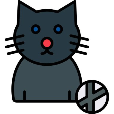 kedi simgesi, vektör illüstrasyonu