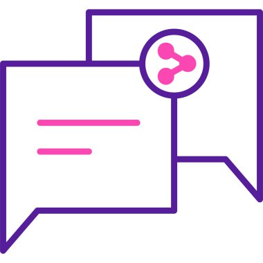 Konuş. Web simgesi basit illüstrasyon