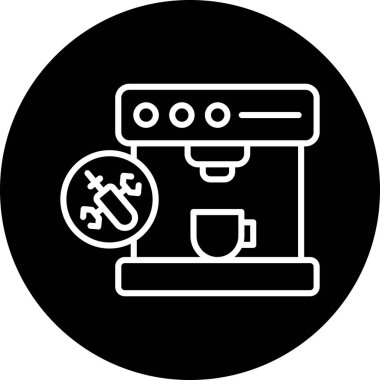 kahve makinesi ikon vektör illüstrasyonu
