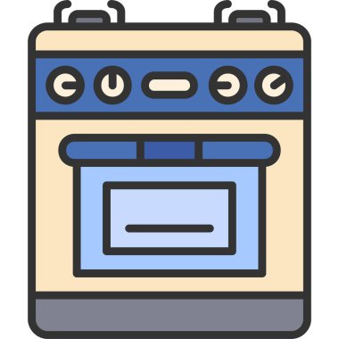 Fırın. Web simgesi basit illüstrasyon