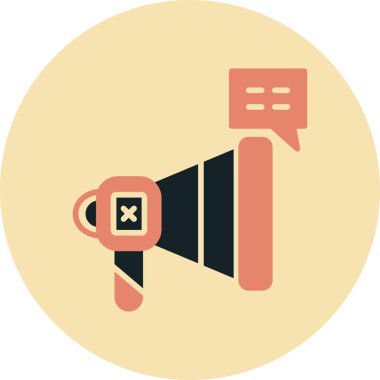 Megafon ikonu vektör illüstrasyonu