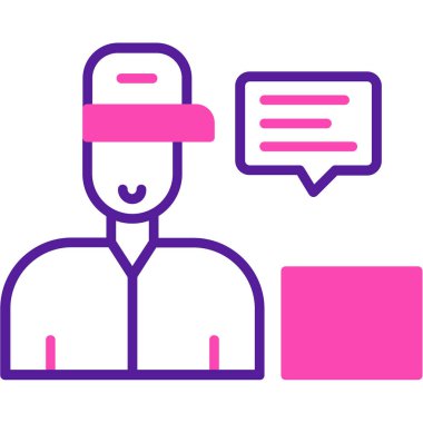 Dizüstü bilgisayarı olan bir adamın vektör çizimi