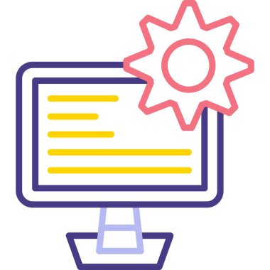 Bilgisayar monitörü. Basit resimleme