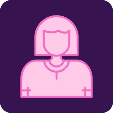 Kadın simgesinin vektör illüstrasyonu